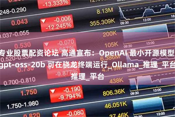 专业股票配资论坛 高通宣布：OpenAI 最小开源模型 gpt-oss-20b 可在骁龙终端运行_Ollama_推理_平台